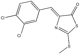 4-(3,4-dichlorobenzylidene)-2-(methylsulfanyl)-1,3-thiazol-5(4H)-one 结构式