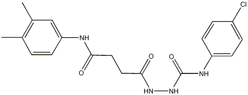 N-(4-chlorophenyl)-2-[4-(3,4-dimethylanilino)-4-oxobutanoyl]hydrazinecarboxamide 结构式