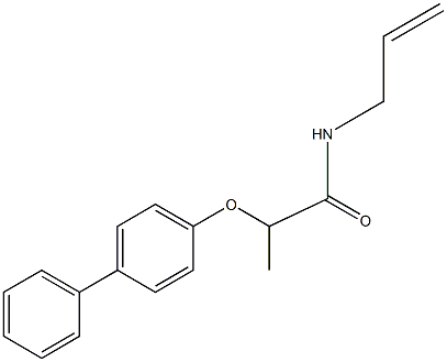 N-allyl-2-([1,1'-biphenyl]-4-yloxy)propanamide 结构式