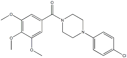 1-(4-chlorophenyl)-4-(3,4,5-trimethoxybenzoyl)piperazine 结构式