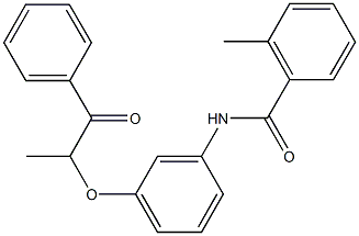 2-methyl-N-[3-(1-methyl-2-oxo-2-phenylethoxy)phenyl]benzamide 结构式