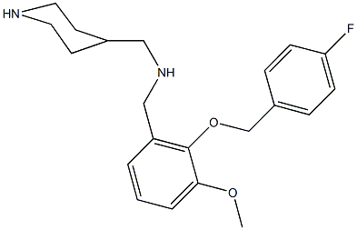 N-{2-[(4-fluorobenzyl)oxy]-3-methoxybenzyl}-N-(4-piperidinylmethyl)amine 结构式