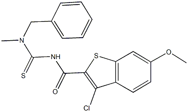 N-benzyl-N'-[(3-chloro-6-methoxy-1-benzothien-2-yl)carbonyl]-N-methylthiourea 结构式