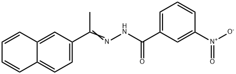 3-nitro-N'-[1-(2-naphthyl)ethylidene]benzohydrazide 结构式