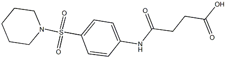 4-oxo-4-[4-(1-piperidinylsulfonyl)anilino]butanoic acid 结构式