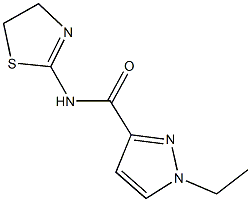 N-(4,5-dihydro-1,3-thiazol-2-yl)-1-ethyl-1H-pyrazole-3-carboxamide 结构式