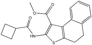 methyl 2-[(cyclobutylcarbonyl)amino]-4,5-dihydronaphtho[2,1-b]thiophene-1-carboxylate 结构式