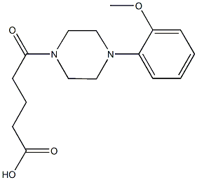 5-[4-(2-methoxyphenyl)-1-piperazinyl]-5-oxopentanoic acid 结构式