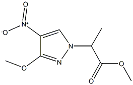 methyl 2-{4-nitro-3-methoxy-1H-pyrazol-1-yl}propanoate 结构式