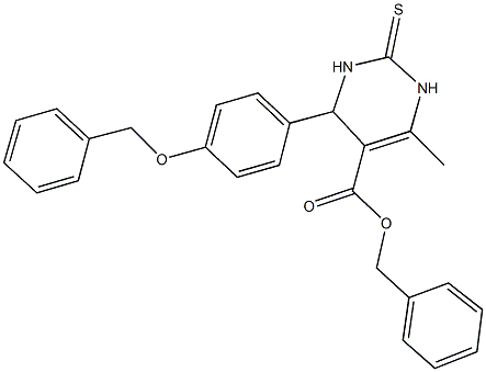 benzyl 4-[4-(benzyloxy)phenyl]-6-methyl-2-thioxo-1,2,3,4-tetrahydro-5-pyrimidinecarboxylate 结构式