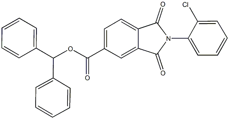 benzhydryl 2-(2-chlorophenyl)-1,3-dioxo-5-isoindolinecarboxylate 结构式