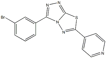 3-(3-bromophenyl)-6-(4-pyridinyl)[1,2,4]triazolo[3,4-b][1,3,4]thiadiazole 结构式