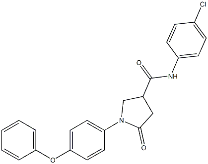 N-(4-chlorophenyl)-5-oxo-1-(4-phenoxyphenyl)-3-pyrrolidinecarboxamide 结构式
