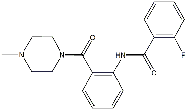 2-fluoro-N-{2-[(4-methyl-1-piperazinyl)carbonyl]phenyl}benzamide 结构式