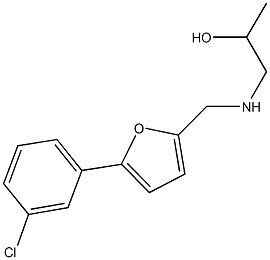 1-({[5-(3-chlorophenyl)-2-furyl]methyl}amino)-2-propanol 结构式