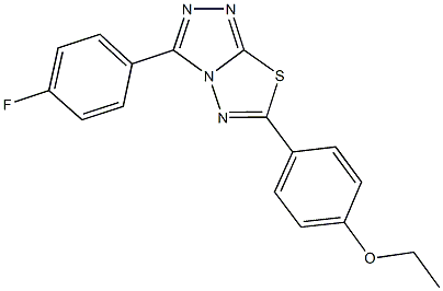 ethyl 4-[3-(4-fluorophenyl)[1,2,4]triazolo[3,4-b][1,3,4]thiadiazol-6-yl]phenyl ether 结构式