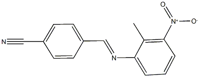 4-[({3-nitro-2-methylphenyl}imino)methyl]benzonitrile 结构式