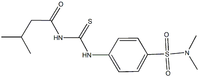 N,N-dimethyl-4-({[(3-methylbutanoyl)amino]carbothioyl}amino)benzenesulfonamide 结构式