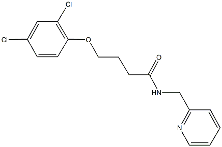 4-(2,4-dichlorophenoxy)-N-(2-pyridinylmethyl)butanamide 结构式