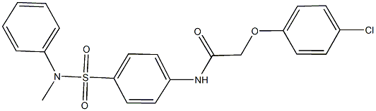 2-(4-chlorophenoxy)-N-{4-[(methylanilino)sulfonyl]phenyl}acetamide 结构式