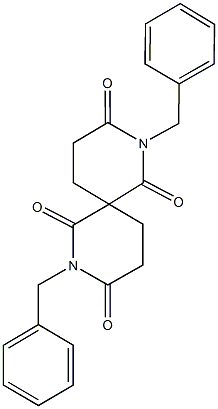 2,8-dibenzyl-2,8-diazaspiro[5.5]undecane-1,3,7,9-tetrone 结构式