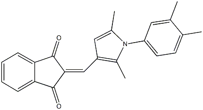 2-{[1-(3,4-dimethylphenyl)-2,5-dimethyl-1H-pyrrol-3-yl]methylene}-1H-indene-1,3(2H)-dione 结构式