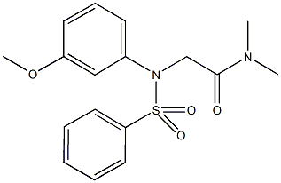 2-[3-methoxy(phenylsulfonyl)anilino]-N,N-dimethylacetamide 结构式