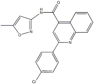 2-(4-chlorophenyl)-N-(5-methyl-3-isoxazolyl)-4-quinolinecarboxamide 结构式