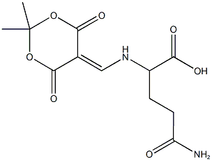 N~2~-[(2,2-dimethyl-4,6-dioxo-1,3-dioxan-5-ylidene)methyl]glutamine 结构式