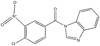 1-({4-chloro-3-nitrophenyl}carbonyl)-1H-benzimidazole 结构式