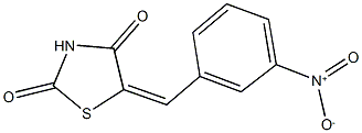 5-{3-nitrobenzylidene}-1,3-thiazolidine-2,4-dione 结构式