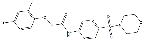 2-(4-chloro-2-methylphenoxy)-N-[4-(morpholin-4-ylsulfonyl)phenyl]acetamide 结构式
