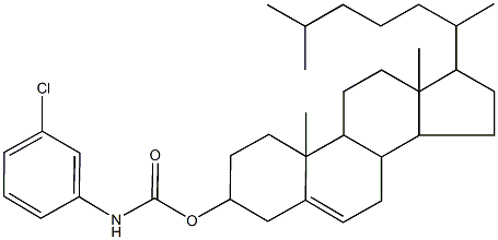 17-(1,5-dimethylhexyl)-10,13-dimethyl-2,3,4,7,8,9,10,11,12,13,14,15,16,17-tetradecahydro-1H-cyclopenta[a]phenanthren-3-yl 3-chlorophenylcarbamate 结构式