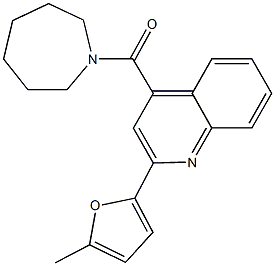 4-(1-azepanylcarbonyl)-2-(5-methyl-2-furyl)quinoline 结构式