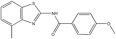 4-methoxy-N-(4-methyl-1,3-benzothiazol-2-yl)benzamide 结构式