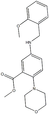 methyl 5-[(2-methoxybenzyl)amino]-2-(4-morpholinyl)benzoate 结构式