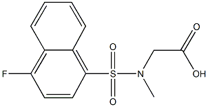 [[(4-fluoro-1-naphthyl)sulfonyl](methyl)amino]acetic acid 结构式