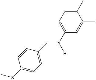 N-(3,4-dimethylphenyl)-N-[4-(methylsulfanyl)benzyl]amine 结构式