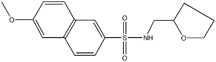 6-methoxy-N-(tetrahydro-2-furanylmethyl)-2-naphthalenesulfonamide 结构式