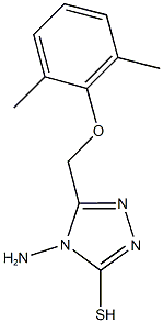 4-amino-5-[(2,6-dimethylphenoxy)methyl]-4H-1,2,4-triazol-3-yl hydrosulfide 结构式