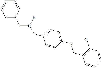 N-{4-[(2-chlorobenzyl)oxy]benzyl}-N-(2-pyridinylmethyl)amine 结构式