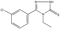 5-(3-chlorophenyl)-4-ethyl-2,4-dihydro-3H-1,2,4-triazole-3-thione 结构式
