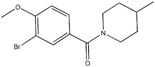 2-bromo-4-[(4-methyl-1-piperidinyl)carbonyl]phenyl methyl ether 结构式