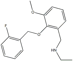 N-ethyl-N-{2-[(2-fluorobenzyl)oxy]-3-methoxybenzyl}amine 结构式