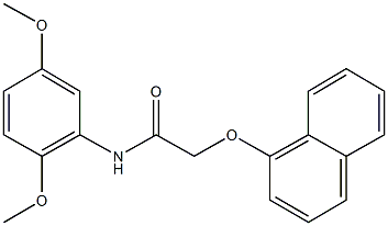 N-(2,5-dimethoxyphenyl)-2-(1-naphthyloxy)acetamide 结构式