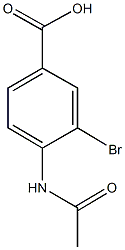 4-(acetylamino)-3-bromobenzoic acid 结构式