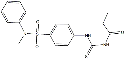 N-methyl-N-phenyl-4-{[(propionylamino)carbothioyl]amino}benzenesulfonamide 结构式