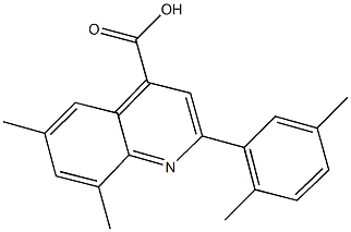 2-(2,5-dimethylphenyl)-6,8-dimethyl-4-quinolinecarboxylic acid 结构式