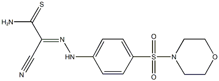 2-cyano-2-{[4-(morpholin-4-ylsulfonyl)phenyl]hydrazono}ethanethioamide 结构式