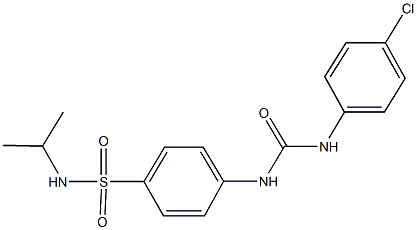 4-{[(4-chloroanilino)carbonyl]amino}-N-isopropylbenzenesulfonamide 结构式